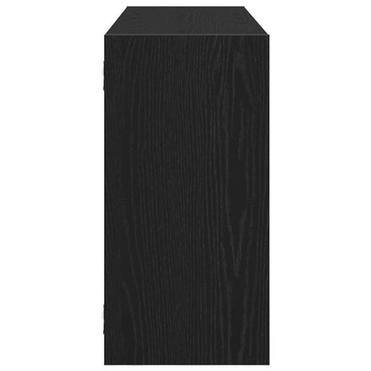 Wall Shelf Black Oak 100x25x50 cm Engineered Wood