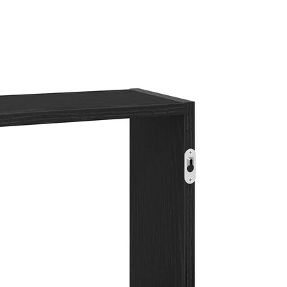 Wall Shelf Black Oak 159x18x66 cm Engineered Wood