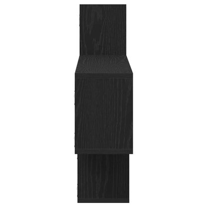 Wall Shelf Black Oak 167.5x18x68 cm Engineered Wood