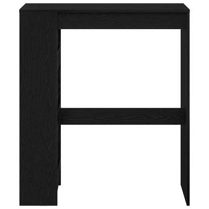 Bar Table with Racks Black Oak 90x40x103,5 cm Engineered Wood