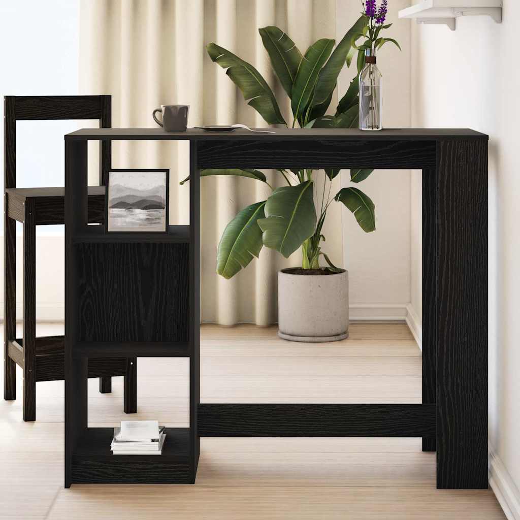 Bar Table 124 x 46 x 103.5 cm Engineered Wood Black Oak