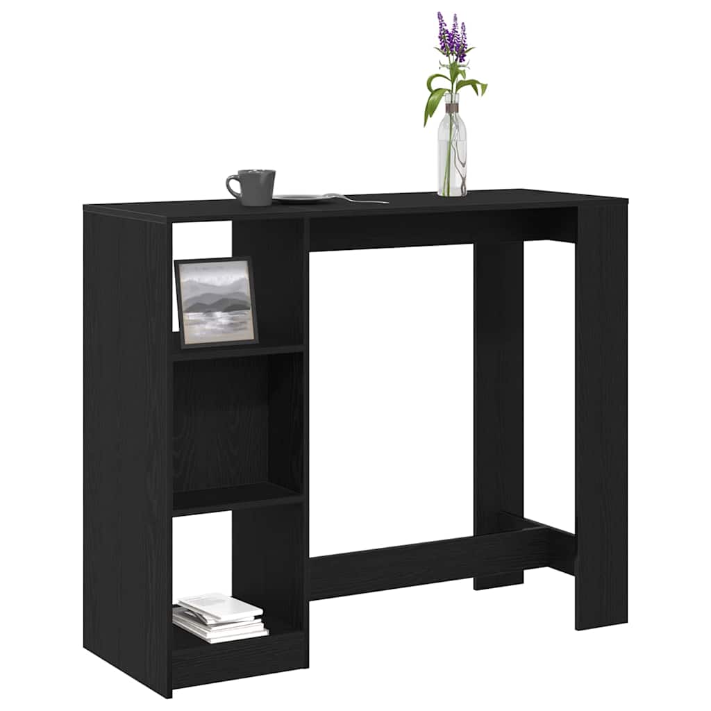 Bar Table 124 x 46 x 103.5 cm Engineered Wood Black Oak