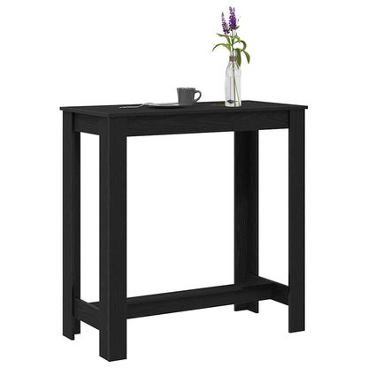 Bar Table Black Oak 102 x 50 x 103.5 cm Engineered Wood