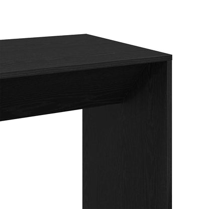Bar Table Black Oak 51 x 50 x 103.5 cm Engineered Wood