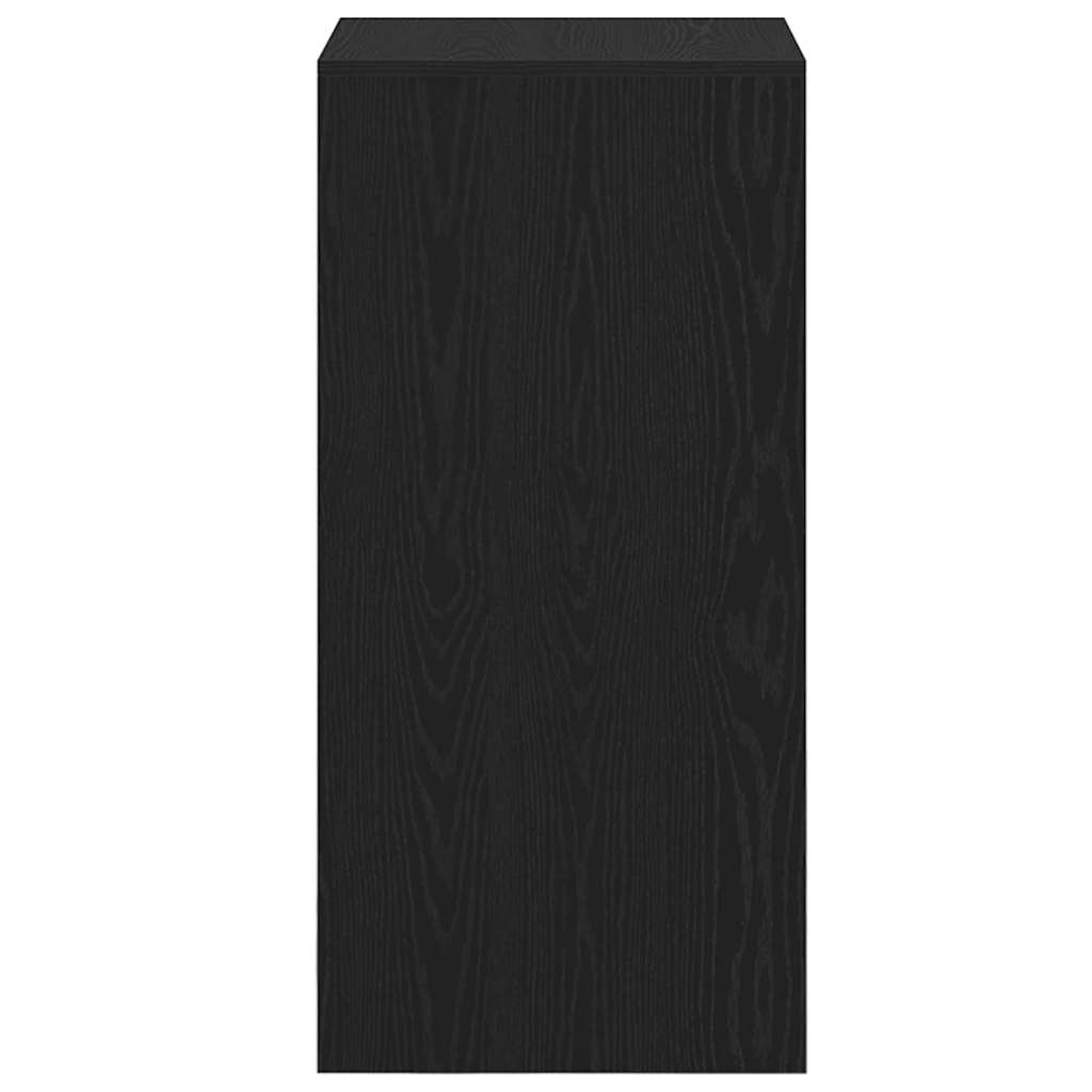 Bar Table Black Oak 51 x 50 x 103.5 cm Engineered Wood