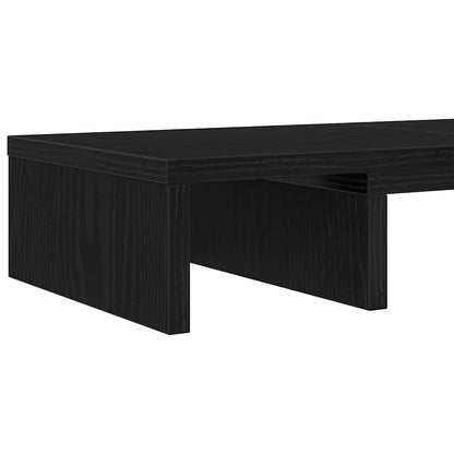 Monitor Stand Adjustable Black Oak 60x24x10.5 cm Engineered Wood