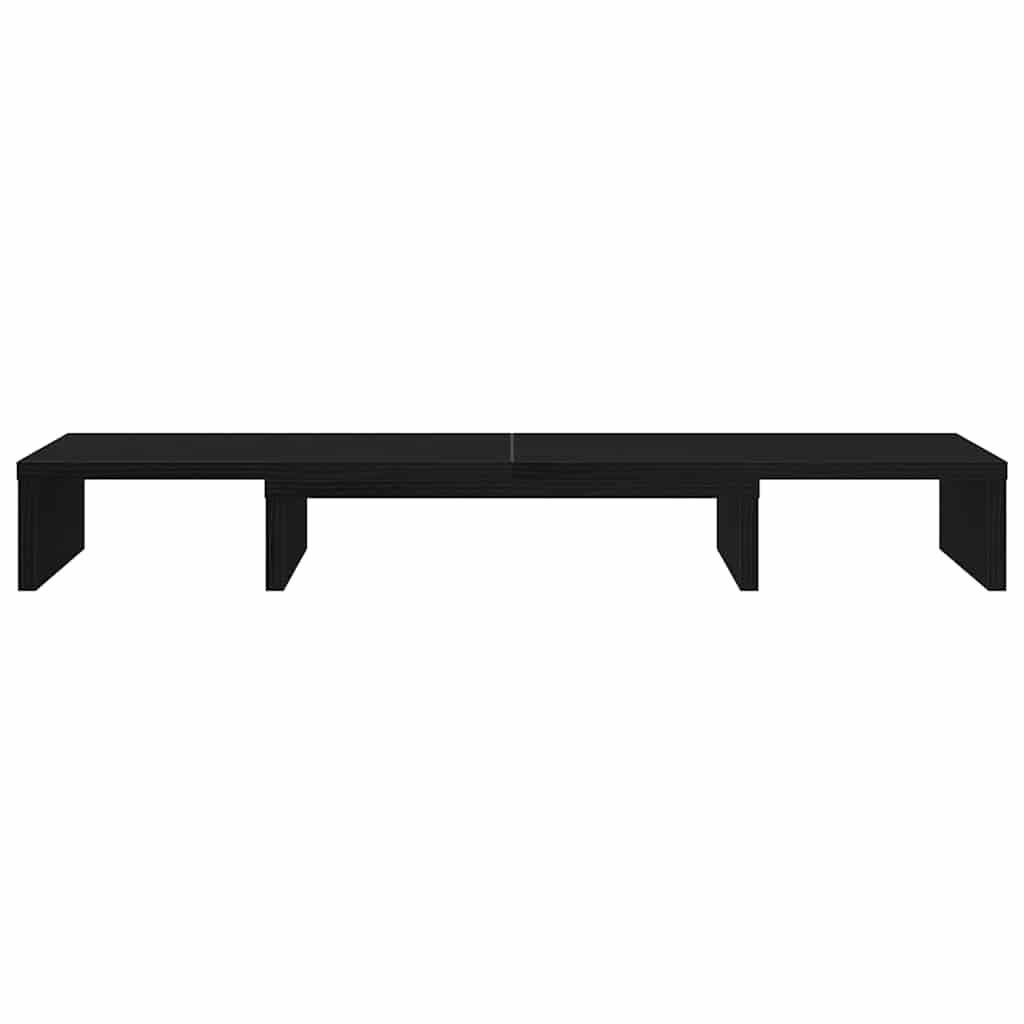 Monitor Stand Riser Adjustable Black Oak 80x24x10.5 cm