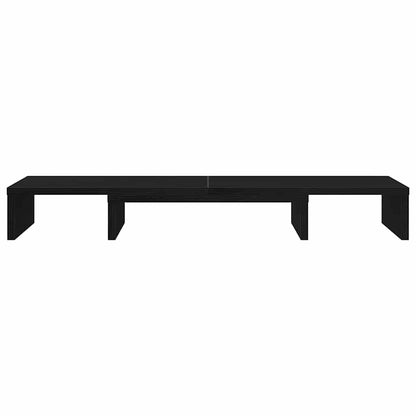 Monitor Stand Riser Adjustable Black Oak 80x24x10.5 cm