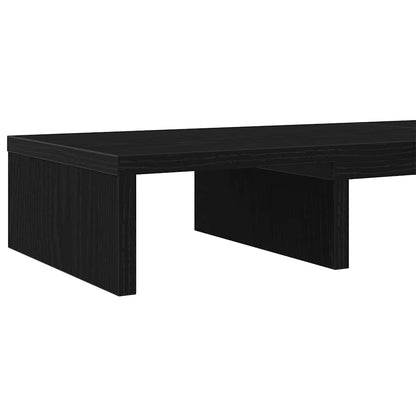 Monitor Stand Riser Adjustable Black Oak 80x24x10.5 cm