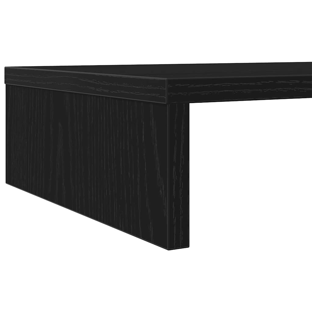 Monitor Stand Black Oak 100x27x10 cm Engineered Wood