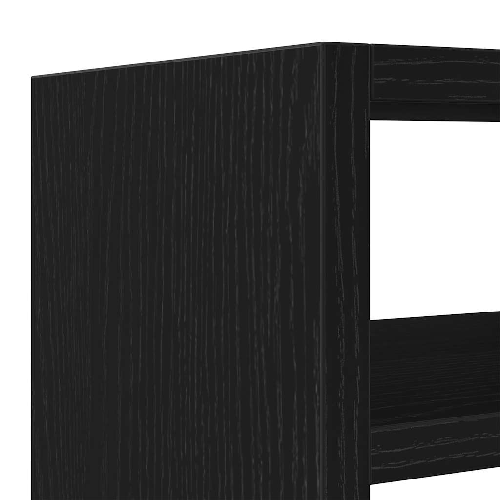 Monitor Stand with Desk Organiser Black Oak Engineered Wood