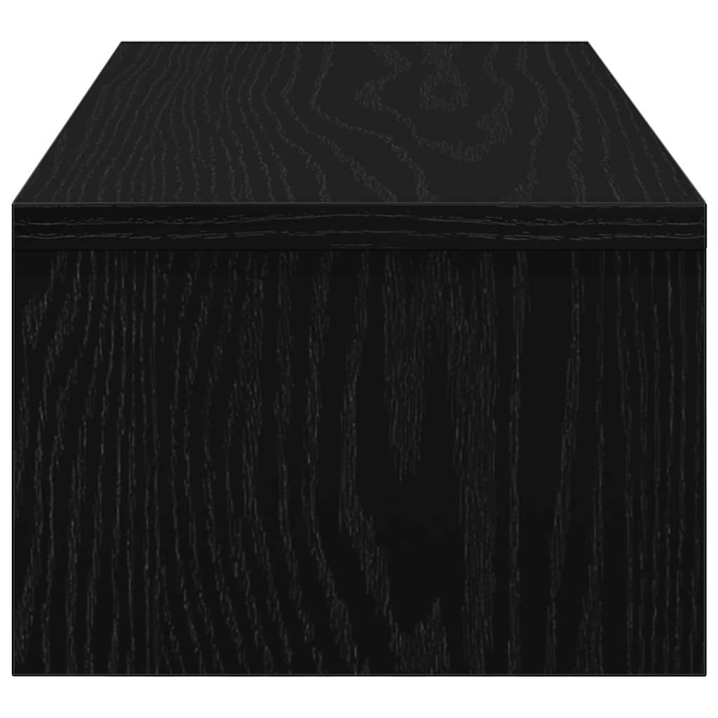 Monitor Stand Black Oak 54x22x15 cm Engineered Wood
