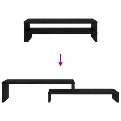 Monitor Stand Black Oak 54x22x15 cm Engineered Wood