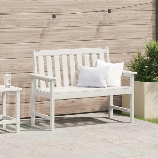 Garden Bench White 120 x 59 x 88 cm HDPE