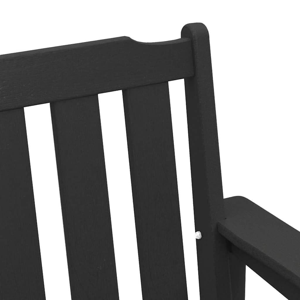 Garden Bench Black 120 x 59 x 88 cm HDPE