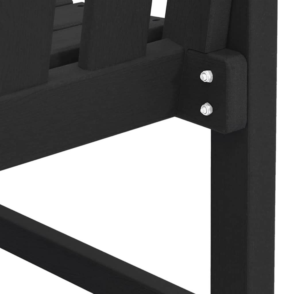 Garden Bench Black 120 x 59 x 88 cm HDPE
