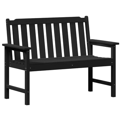 Garden Bench Black 120 x 59 x 88 cm HDPE