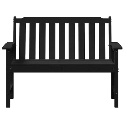 Garden Bench Black 120 x 59 x 88 cm HDPE