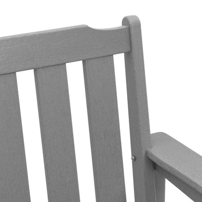 Garden Bench Light Grey 120 x 59 x 88 cm HDPE
