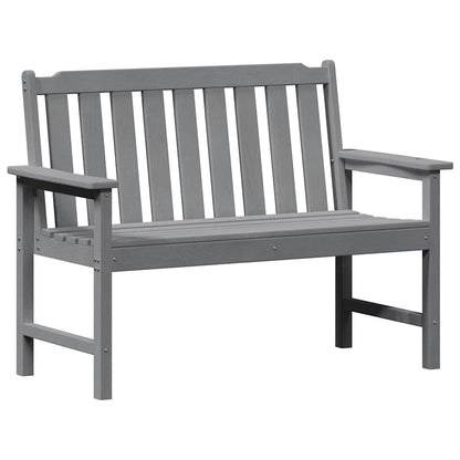 Garden Bench Light Grey 120 x 59 x 88 cm HDPE