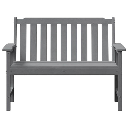 Garden Bench Light Grey 120 x 59 x 88 cm HDPE
