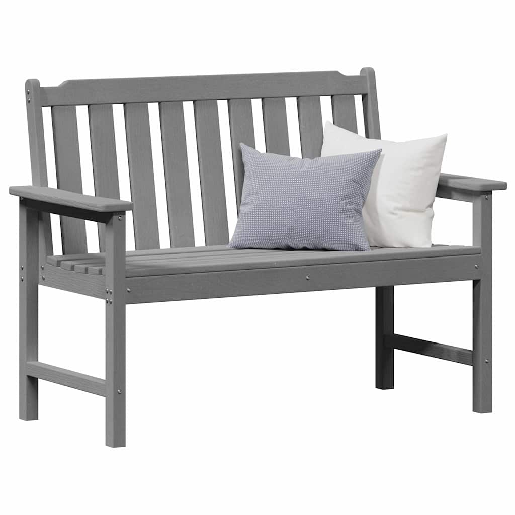 Garden Bench Light Grey 120 x 59 x 88 cm HDPE