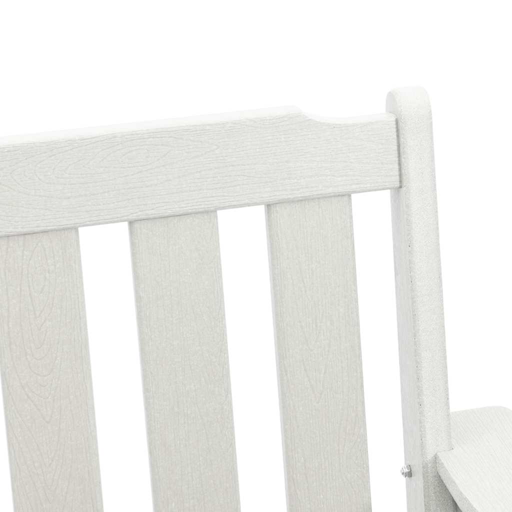 Garden Dining Chair 2 pcs White 65.5 x 59 x 88 cm HDPE