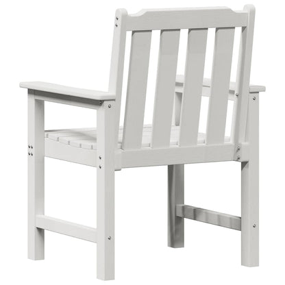Garden Dining Chair 2 pcs White 65.5 x 59 x 88 cm HDPE