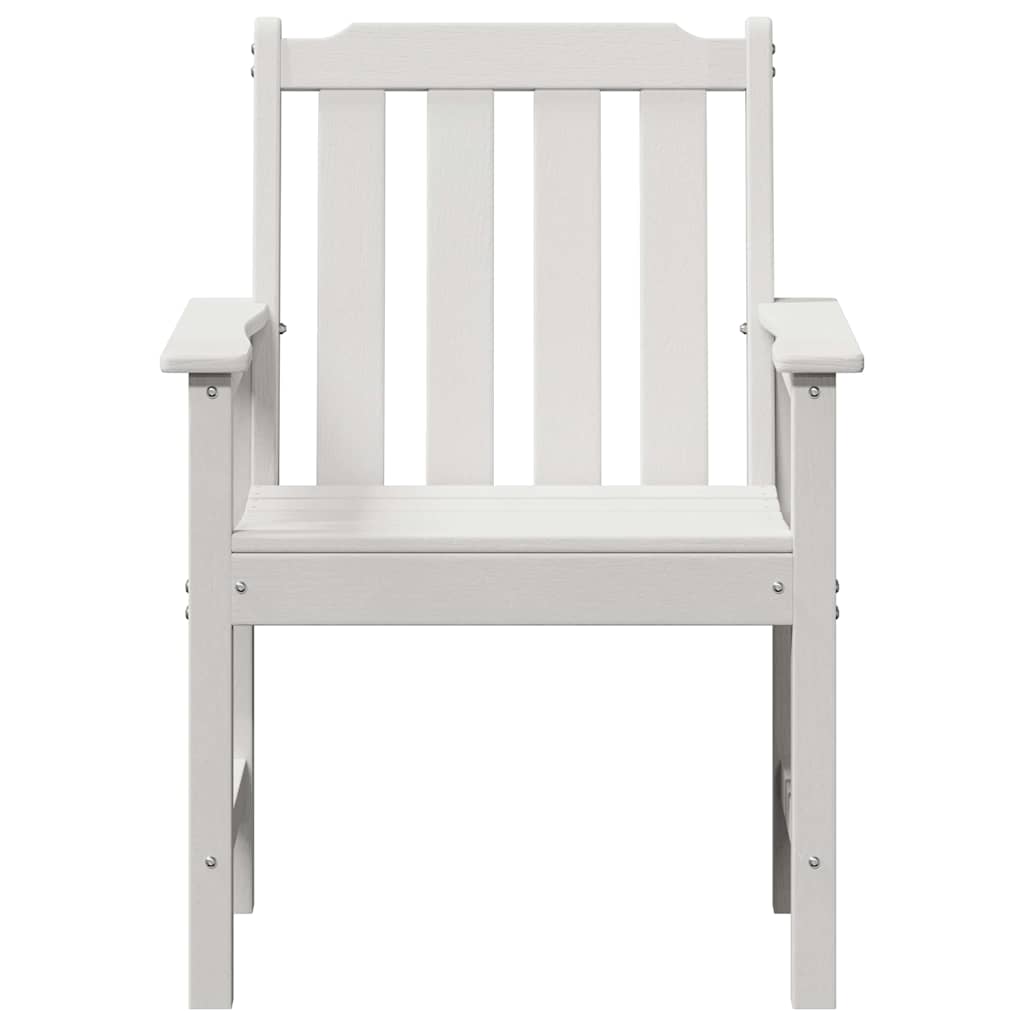 Garden Dining Chair 2 pcs White 65.5 x 59 x 88 cm HDPE