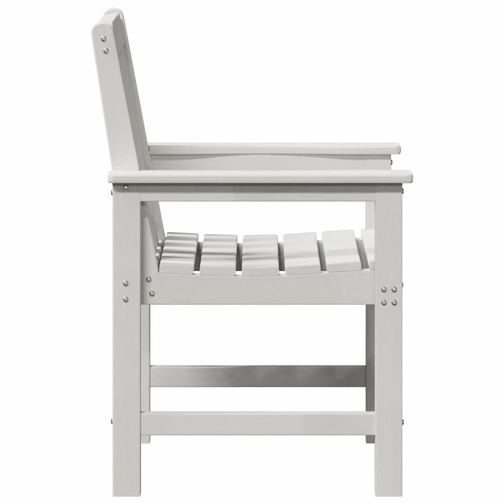 Garden Dining Chair 2 pcs White 65.5 x 59 x 88 cm HDPE