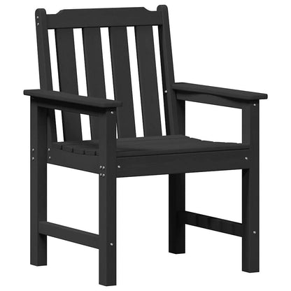 Garden Dining Chair 2 pcs Black 65.5 x 59 x 88 cm HDPE
