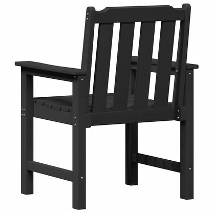 Garden Dining Chair 2 pcs Black 65.5 x 59 x 88 cm HDPE