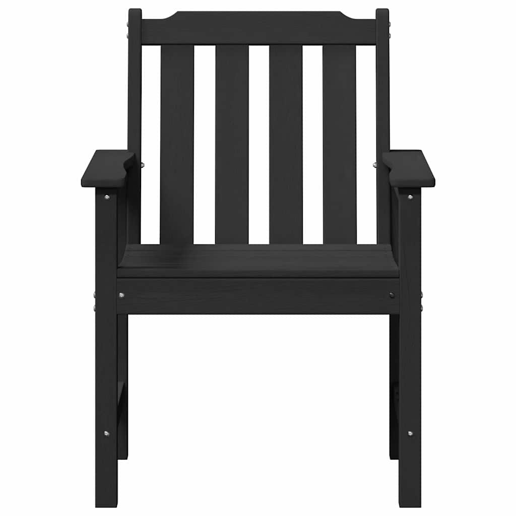 Garden Dining Chair 2 pcs Black 65.5 x 59 x 88 cm HDPE