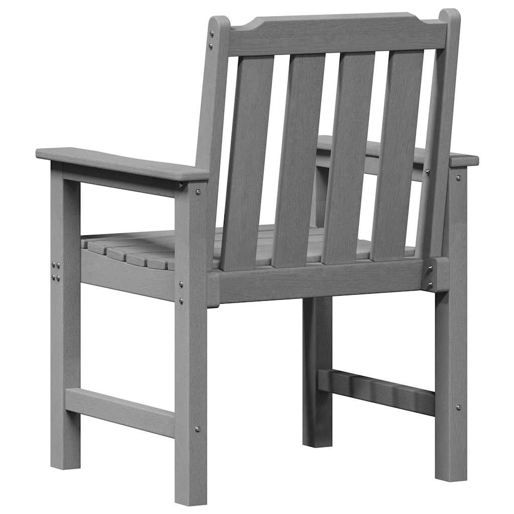 Garden Dining Chair 2 pcs Light Grey 65.5 x 59 x 88 cm HDPE