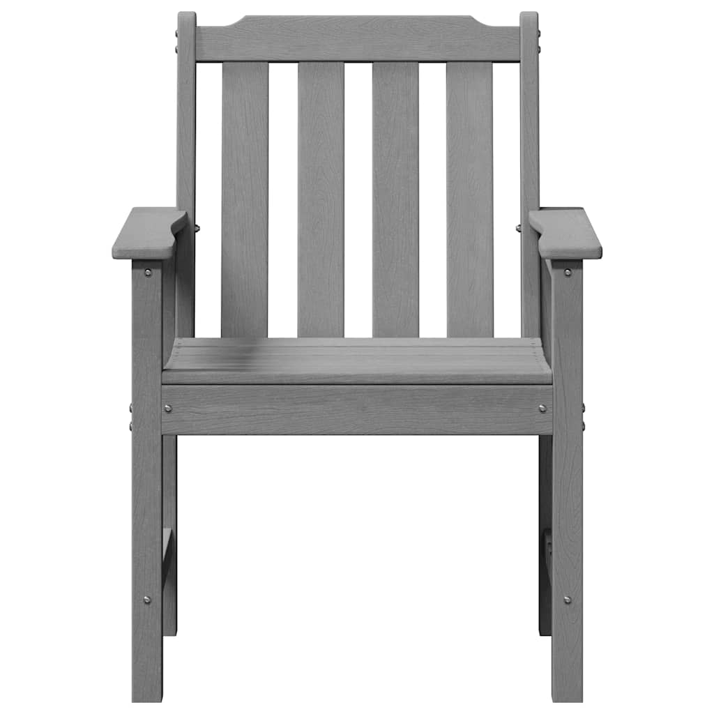 Garden Dining Chair 2 pcs Light Grey 65.5 x 59 x 88 cm HDPE