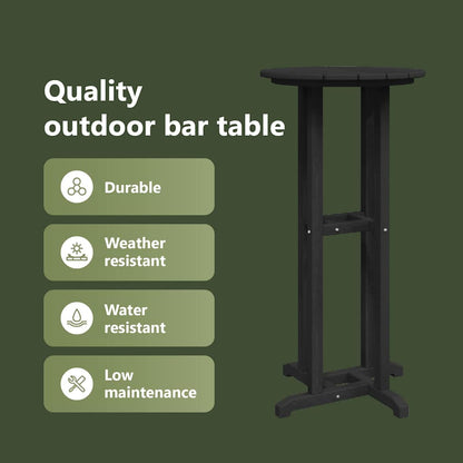 Bar Table Black 55 x 55 x 107 cm Polyethylene