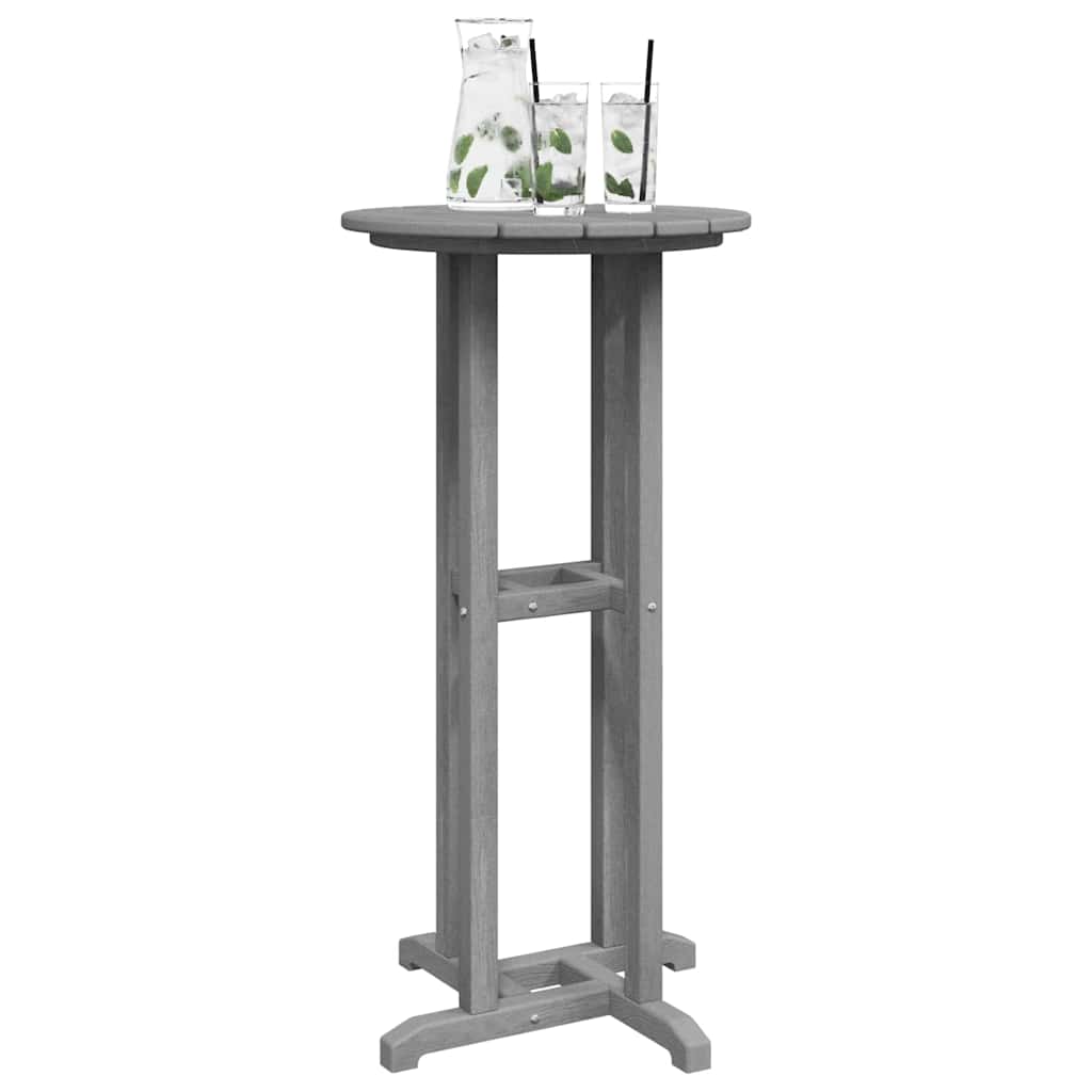 Bar Table Light Grey 55 x 55 x 107 cm Polyethylene