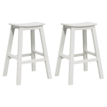 Bar Stool 2 pcs White 52 x 43 x 73.5 cm HDPE