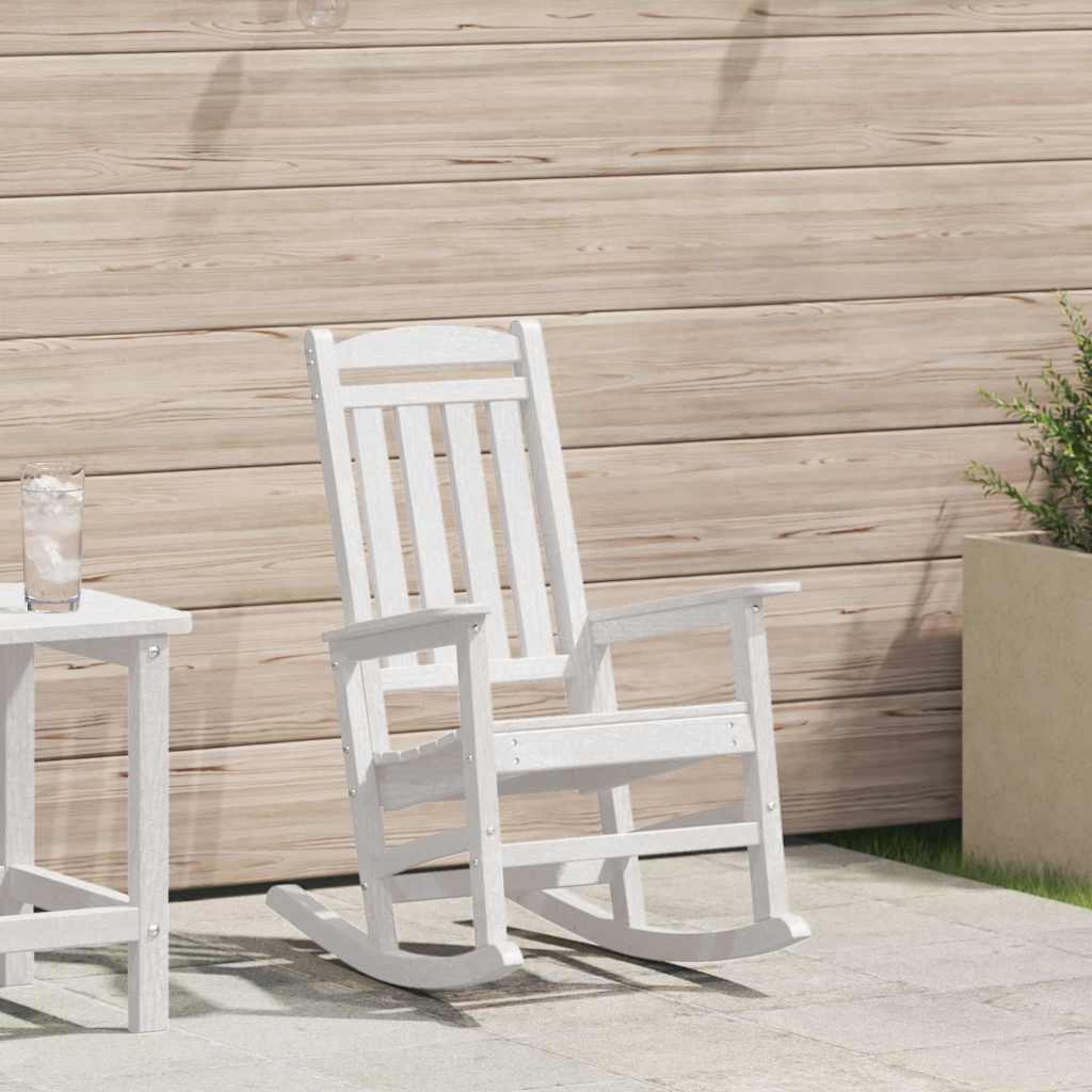 Garden Rocking Chair White 92 x 70 x 108cm HDPE