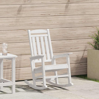 Garden Rocking Chair White 92 x 70 x 108cm HDPE