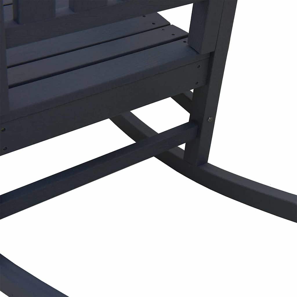 Garden Rocking Chair Navy Blue 92 x 70 x 108cm HDPE