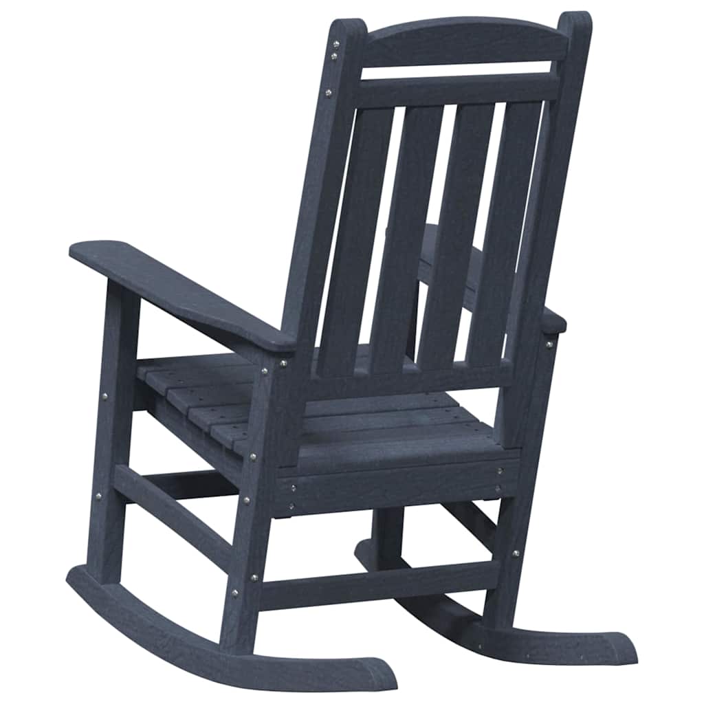 Garden Rocking Chair Navy Blue 92 x 70 x 108cm HDPE
