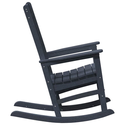 Garden Rocking Chair Navy Blue 92 x 70 x 108cm HDPE