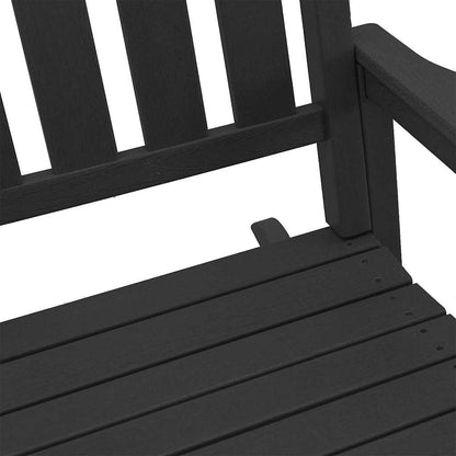 Garden Rocking Chair Black 92 x 70 x 108cm HDPE