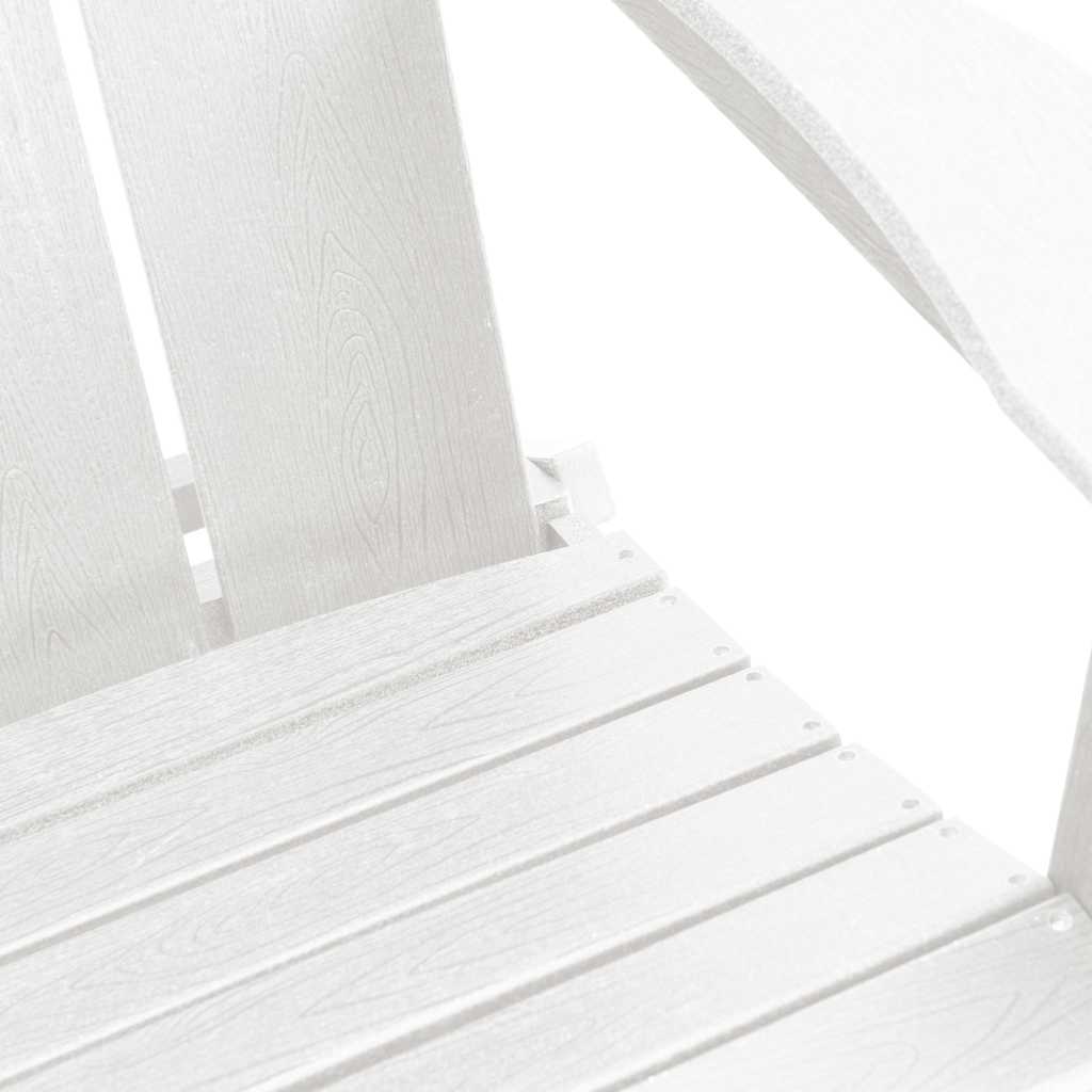 Folding Adirondack Chair White 80.5 x 74.5 x 92 cm HDPE