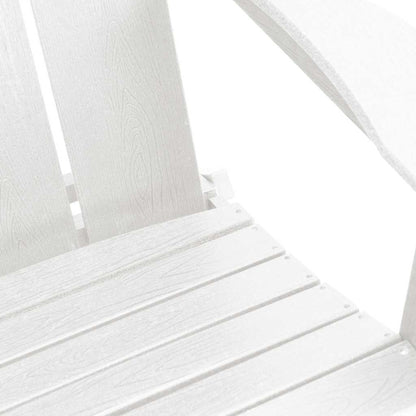 Folding Adirondack Chair White 80.5 x 74.5 x 92 cm HDPE