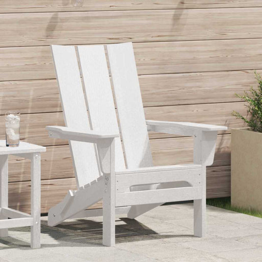 Folding Adirondack Chair White 80.5 x 74.5 x 92 cm HDPE