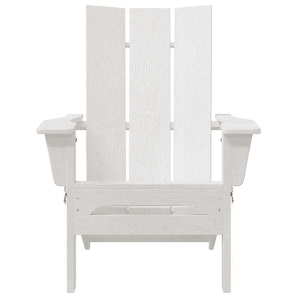Folding Adirondack Chair White 80.5 x 74.5 x 92 cm HDPE
