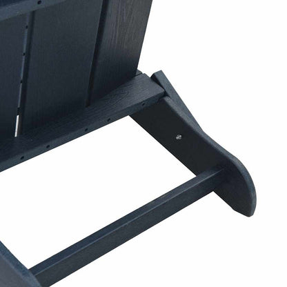 Folding Adirondack Chair Navy Blue 80.5 x 74.5 x 92 cm HDPE