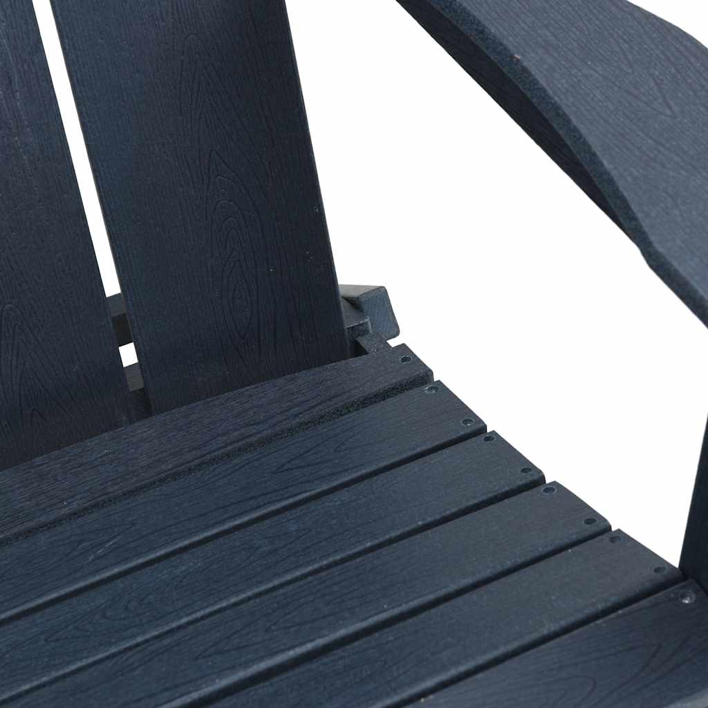 Folding Adirondack Chair Navy Blue 80.5 x 74.5 x 92 cm HDPE